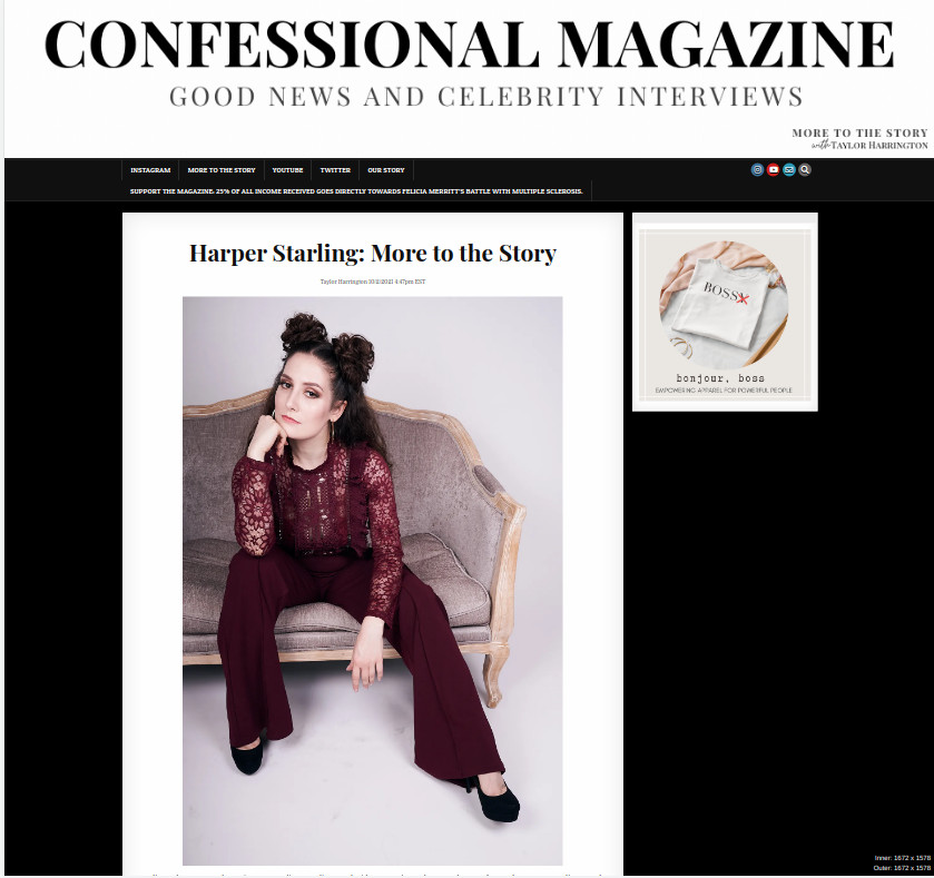 Harper Starling featured on Confessional Magazine